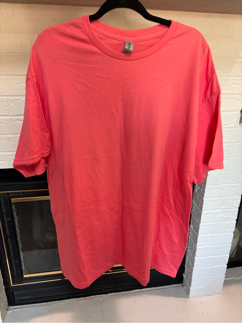 Gildan Bright Coral Short Sleeve Crewneck Tee